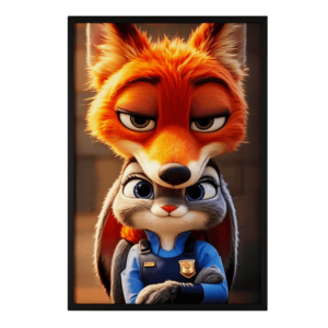 Zootopia Nick & Judy Close-Up Duo Framed Art Print