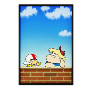 Kick Buttowski & Gunther Best Friends Framed Art Print