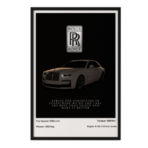 Rolls-Royce Perfection Motto Framed Car Art Print