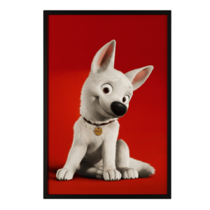 Disney's Bolt the Dog Cute Portrait Framed Art Print