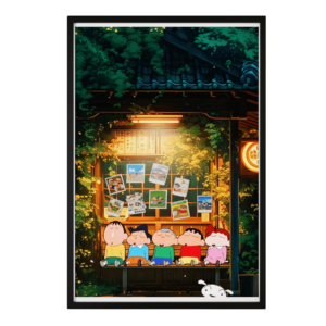 Crayon Shin-chan & Friends Night Memories Framed Art Print