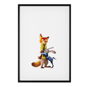 Zootopia Nick & Judy Playful Duo Framed Art Print