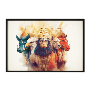 Valiant Lord Hanuman Framed Art Print