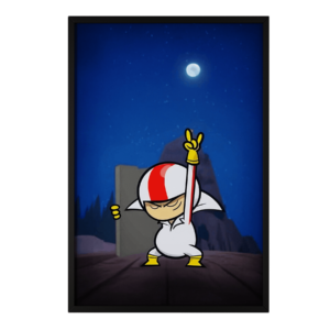 Kick Buttowski Daredevil Night Sky Framed Art Print
