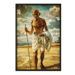 Mahatma Gandhi Dandi March Inspired Framed Art Print