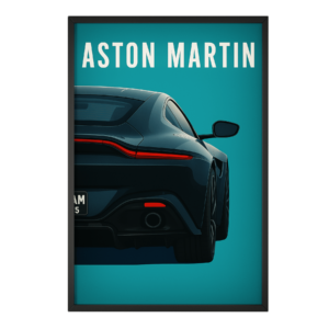 Aston Martin Grand Tourer Rear View Art Print