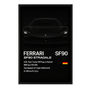 Ferrari SF90 Stradale Hybrid Framed Art