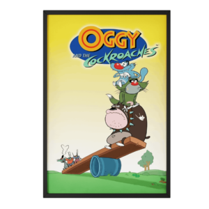 Oggy and the Cockroaches Seesaw Fun Framed Art Print