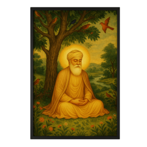 Guru Nanak Dev Ji Meditating Framed Art