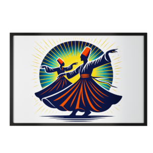 Whirling Dervishes Sufi Dance Framed Art Print