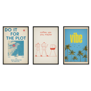 Modern Mood & Mantra Framed Art Set