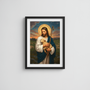 Good Shepherd with Lamb Framed Wall Art